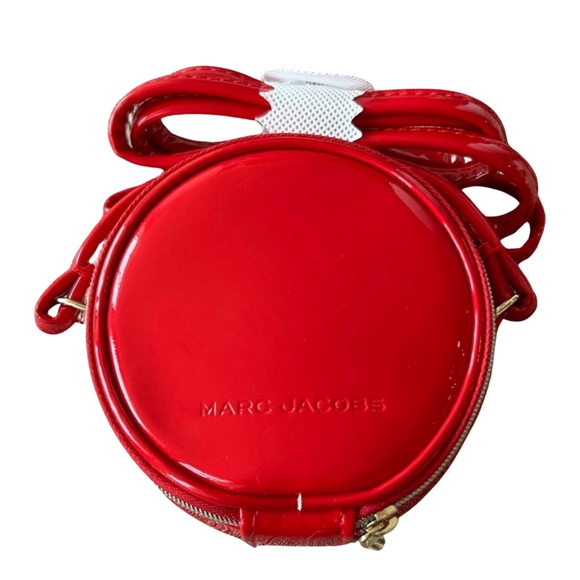 Marc Jacobs Cosmetics Mini Round Patent Crossbody, Red - Picture 4 of 4